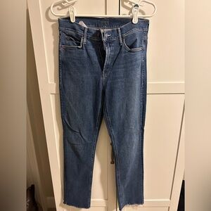 MOTHER jeans, mid rise dazzler, ankle fray, size 29, this time next year